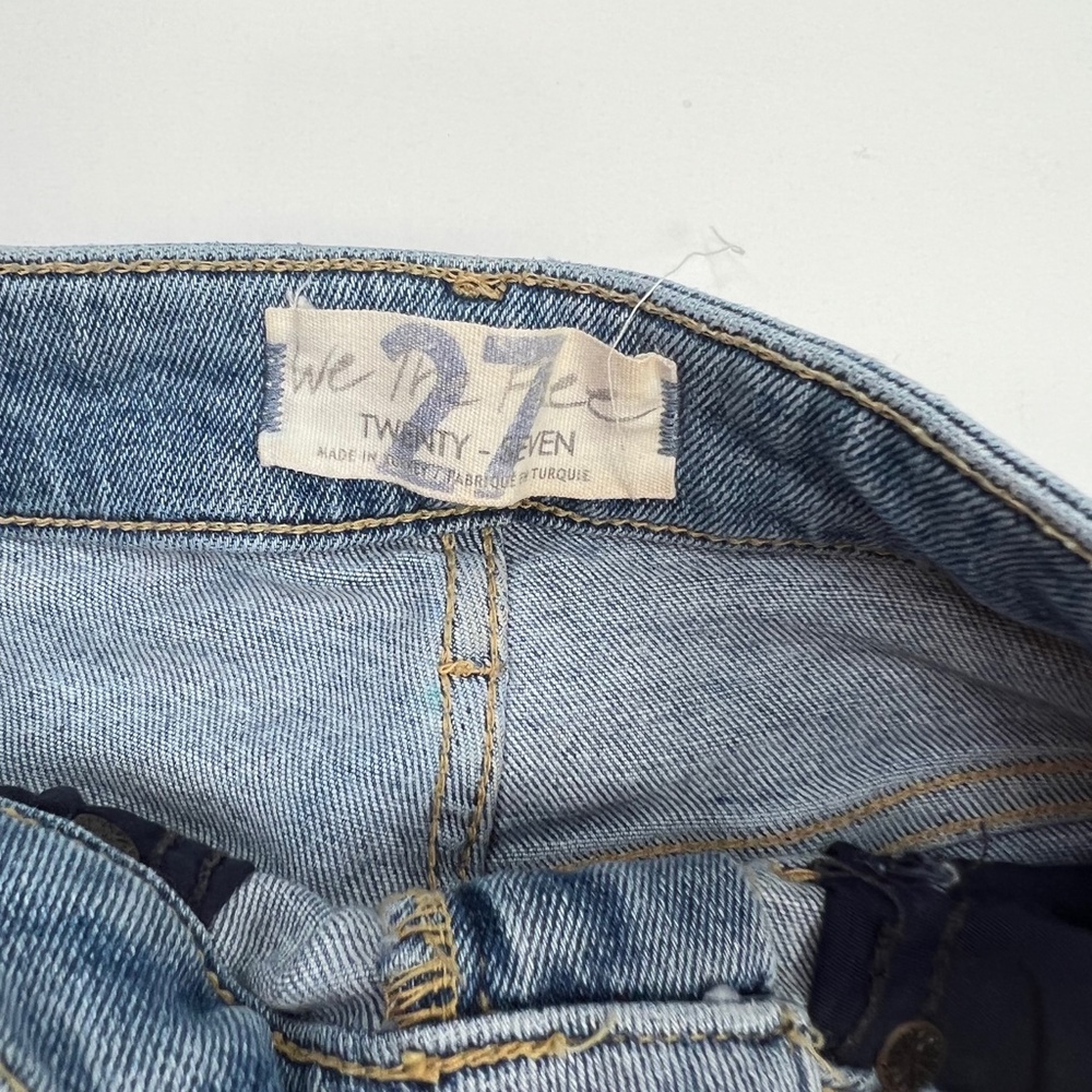 We The Free People Raw High Rise Jegging Cotton Stretch Raw Hem Jeans Sierra 27 - Picture 2 of 4